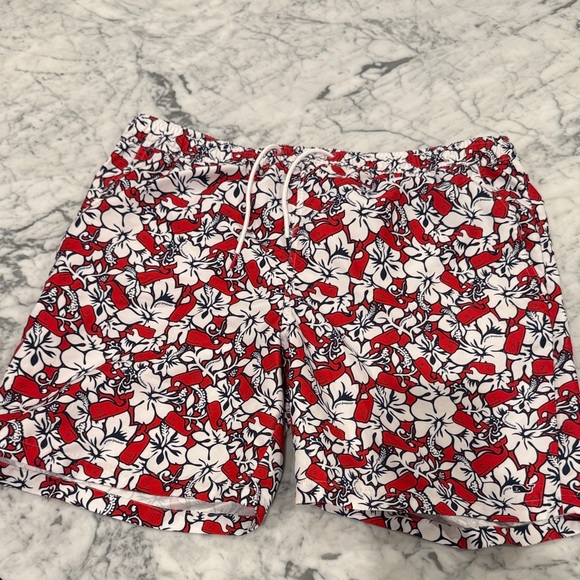 Vineyard Vines Other - Vineyard Vines Floral Red and White Swim Shorts